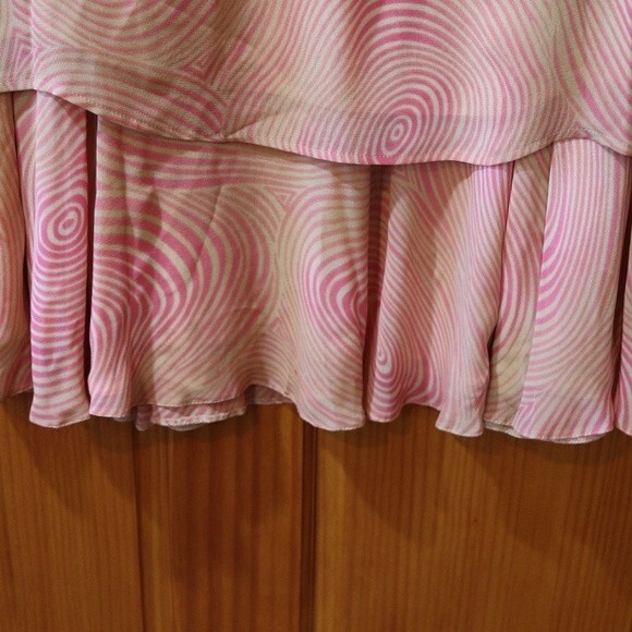 Rodier 90s Pink Wave Swirl Vintage 2-Piece Skirt & Top Set Euro 44 Med/Lg - Picture 2 of 16